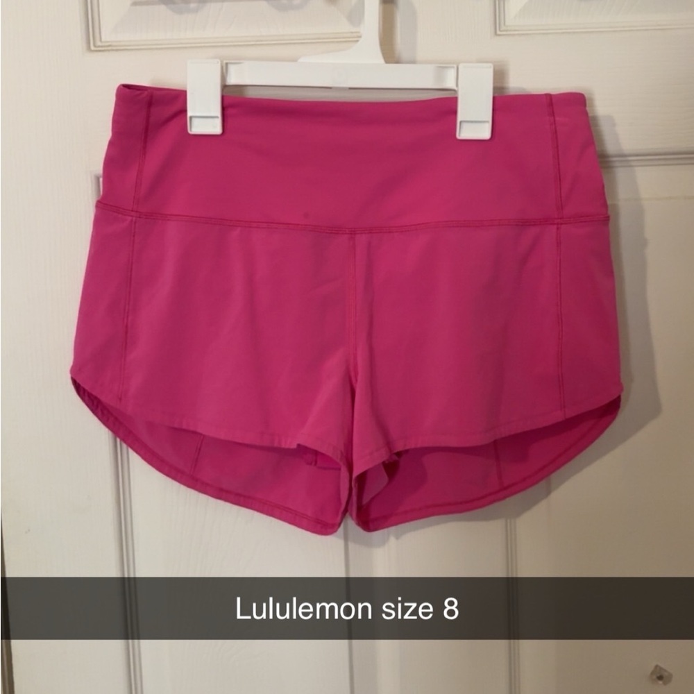 Lululemon Vibrant Pink Athletic Shorts